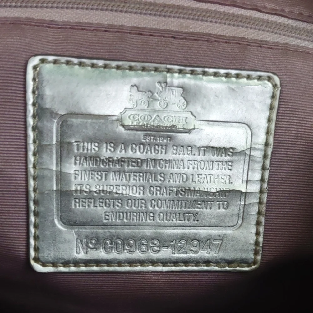 Coach Gray and Black Satchel - Picture 16 of 16